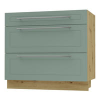 SCHUBLADENUNTERSCHRANK Kvantum D3A/90 90 / 50 / 82cm - Eiche Artisan/Mintgrün, Holz/Holzwerkstoff (90/82/50cm) - Feldmann-Wohnen