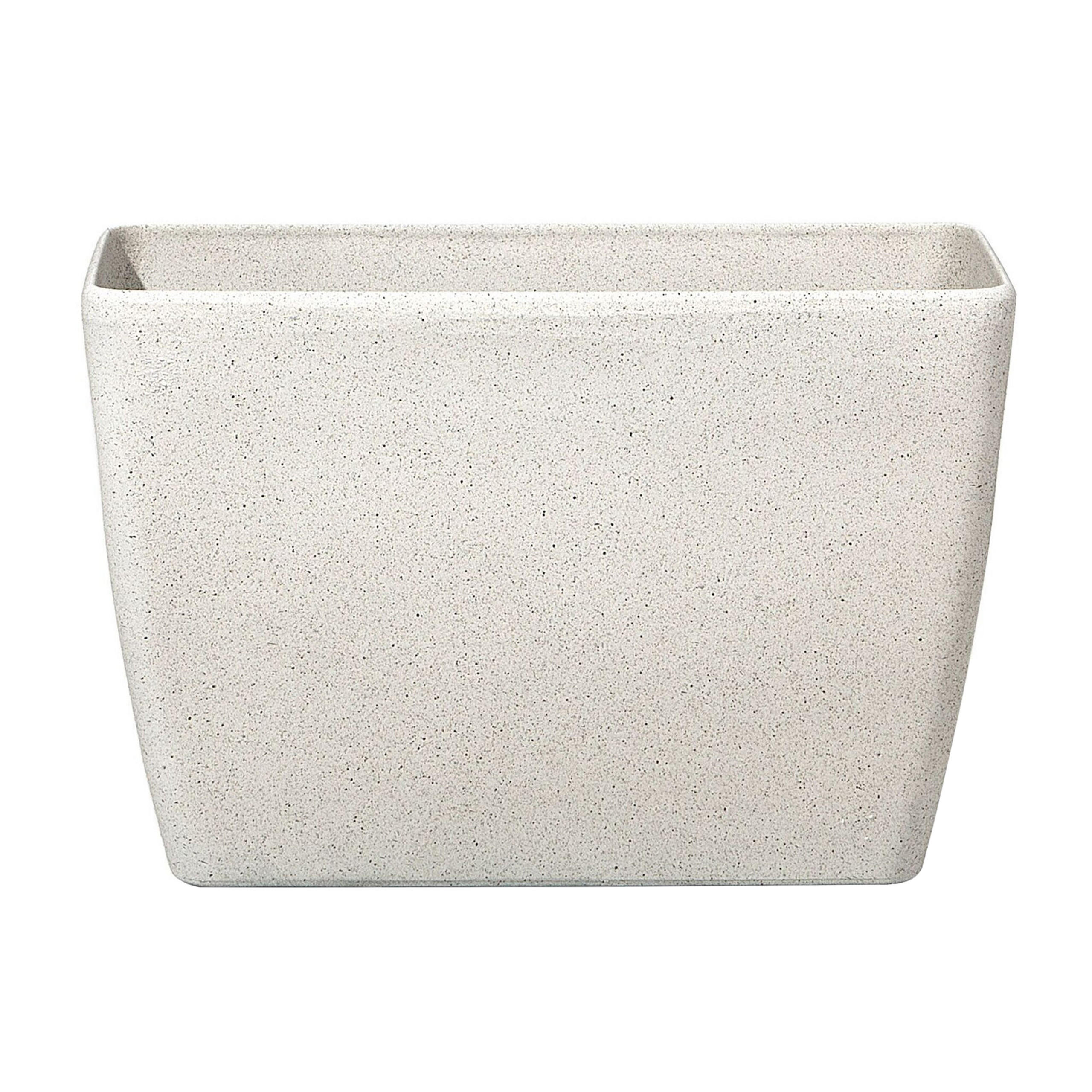 BLUMENTOPF hellbeige rechteckig 60/27/41 cm Baris - Beige, Stein (41cm) - Beliani