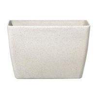 BLUMENTOPF hellbeige rechteckig 60/27/41 cm Baris - Beige, Stein (41cm) - Beliani