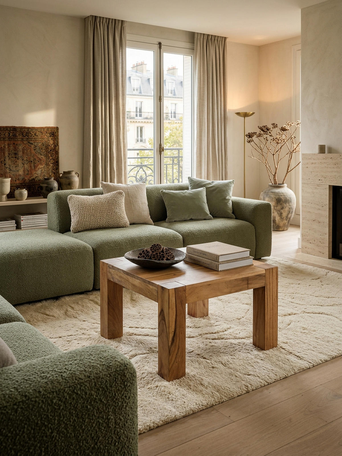 COUCHTISCH aus Akazienholz, rustikal, quadratisch, handgefertigt, Beige 60x60x40 cm - Beige, Holz (60/60/40cm) - KADIMA DESIGN