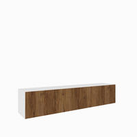 TV-SCHRANK Noe 200 cm (2x100) viertürig, weiß, catania - Weiß/Braun, Kunststoff (200/41/40cm) - Margaret Hadas24