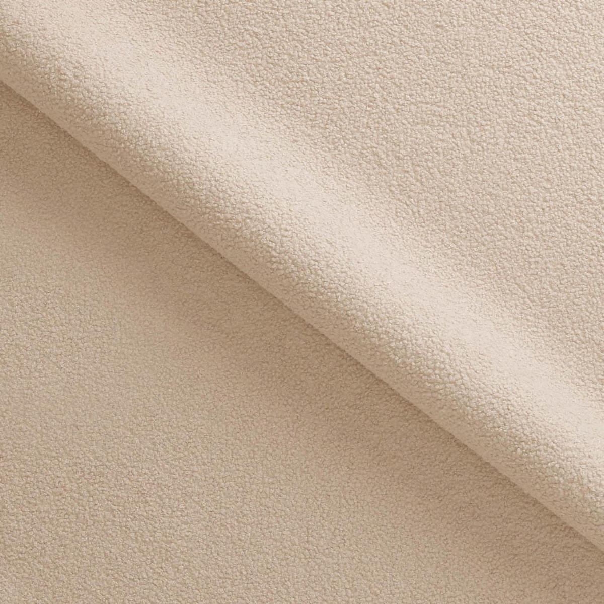 ECKSOFA Masina Hellbeige, Schlafsofa aus Veloursstoff - Creme, Holzwerkstoff (245/143cm) - Bettso