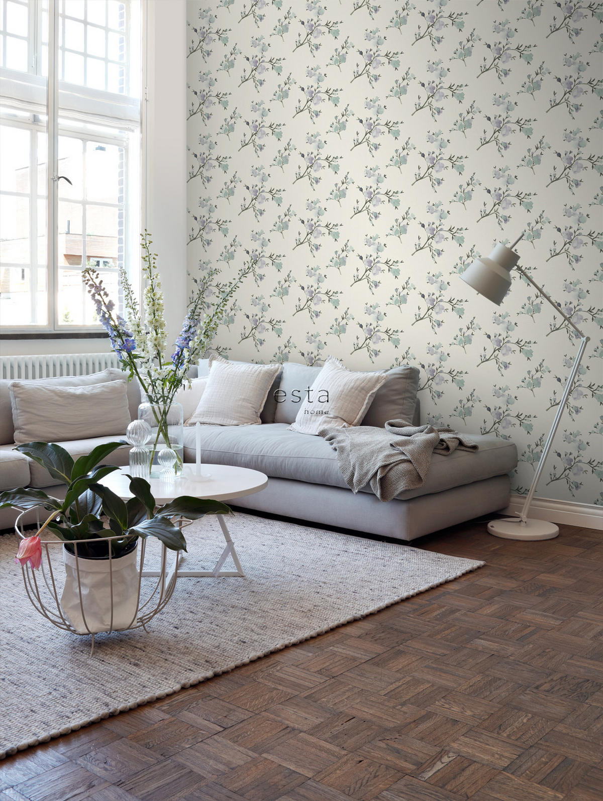 TAPETE Kirschblüten 53 cm x 10.05 m - Beige, Papier (53/1000cm) - ESTAhome