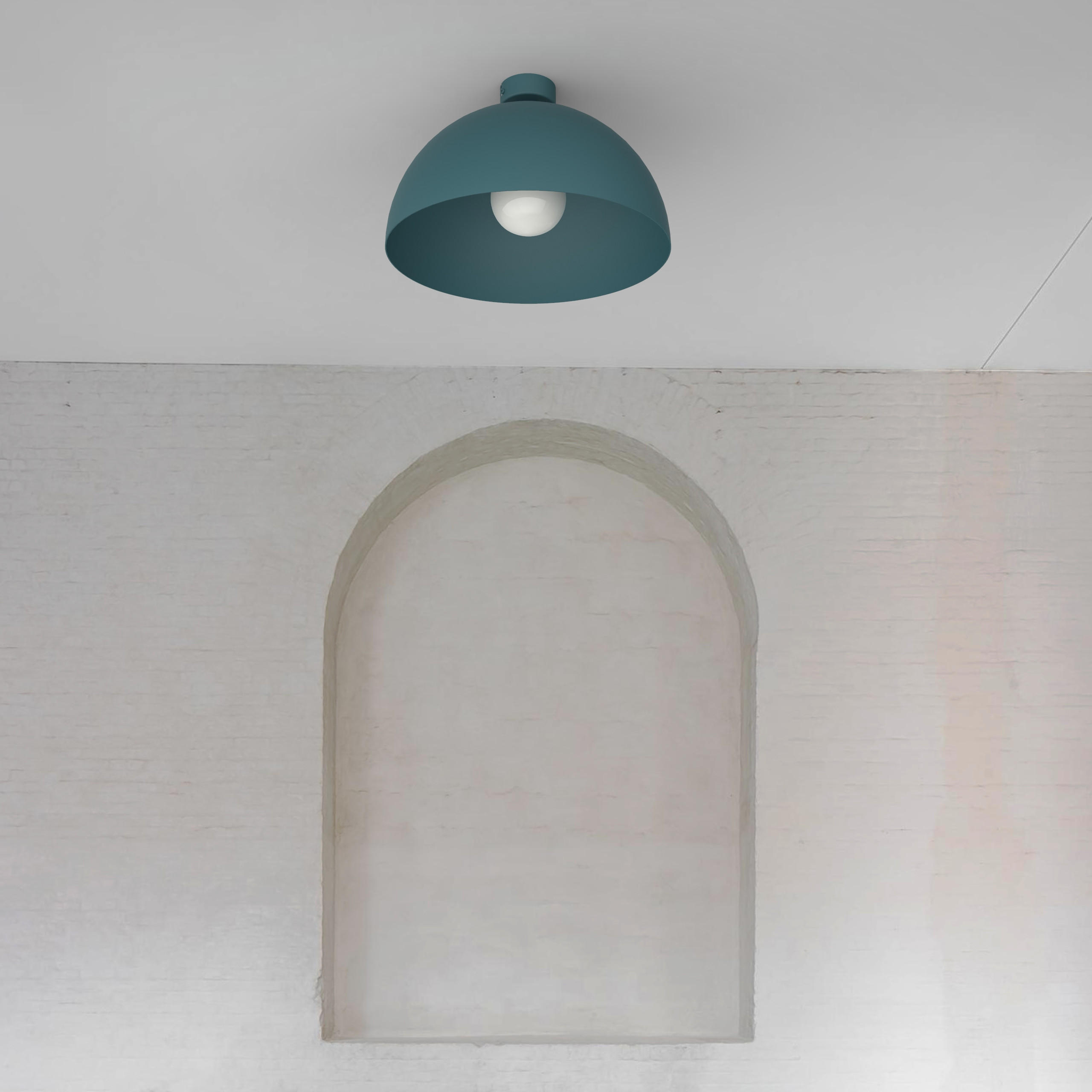 DECKENLEUCHTE - Blau, Metall (40/40/20cm) - Lumicom