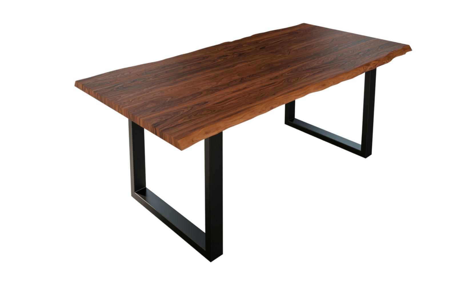 ESSTISCH LAUREN - Nussbaumfarben/Walnussfarben, Holz/Metall (100/220/77cm) - SAM
