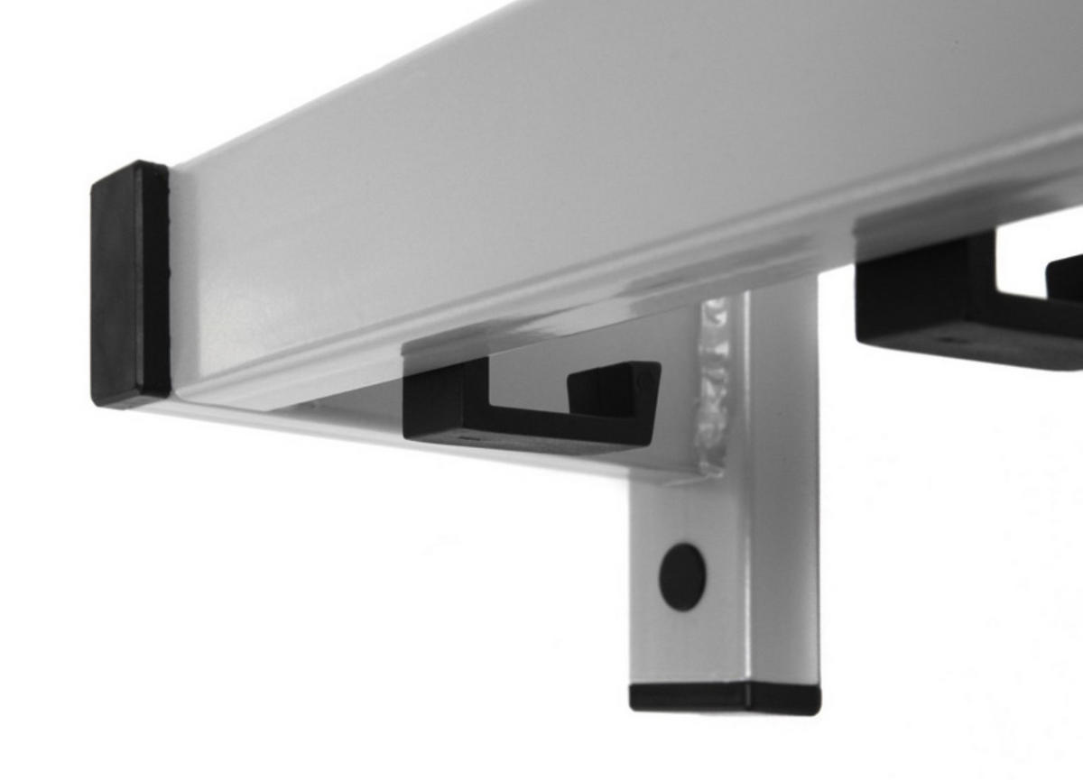WANDGARDEROBE Mit 5 Haken Grau - Grau, Metall (56/15/13cm) - PROREGAL