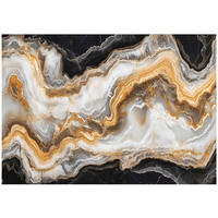FOTOTAPETE Marmor Gold Schwarz Vlies Tapete Wohnzimmer Schlafzimmer 200x140 - Multicolor, Papier (200/140cm) - Wallarena