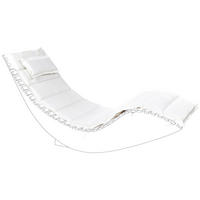 LIEGENAUFLAGE Weiß Brescia - Weiß, Textil (180/5/60cm) - Beliani