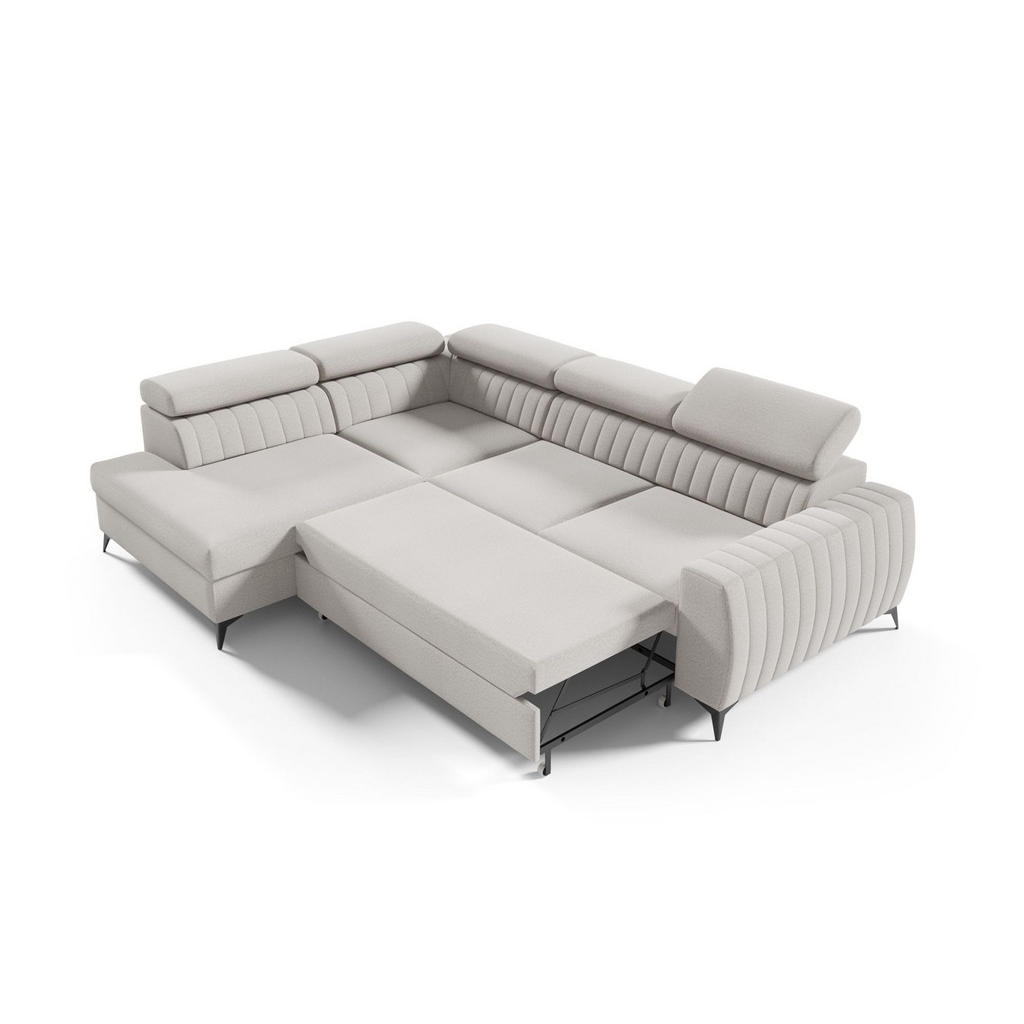 Thumbnail - Fun Möbel Ecksofa, Dunkelgrau, Textil, Ottomane links, 270x200 cm, Wohnzimmer, Sofas & Couches, Wohnlandschaften, Ecksof...