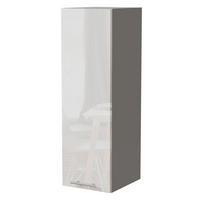 KÜCHENHÄNGESCHRANK W4/30 Essen Weiß Hochglanz / Grau Matt 30 / 32,5 / 96cm - Weiß Hochglanz/Grau, Holz/Holzwerkstoff (30/96/32.5cm) - Feldmann-Wohnen