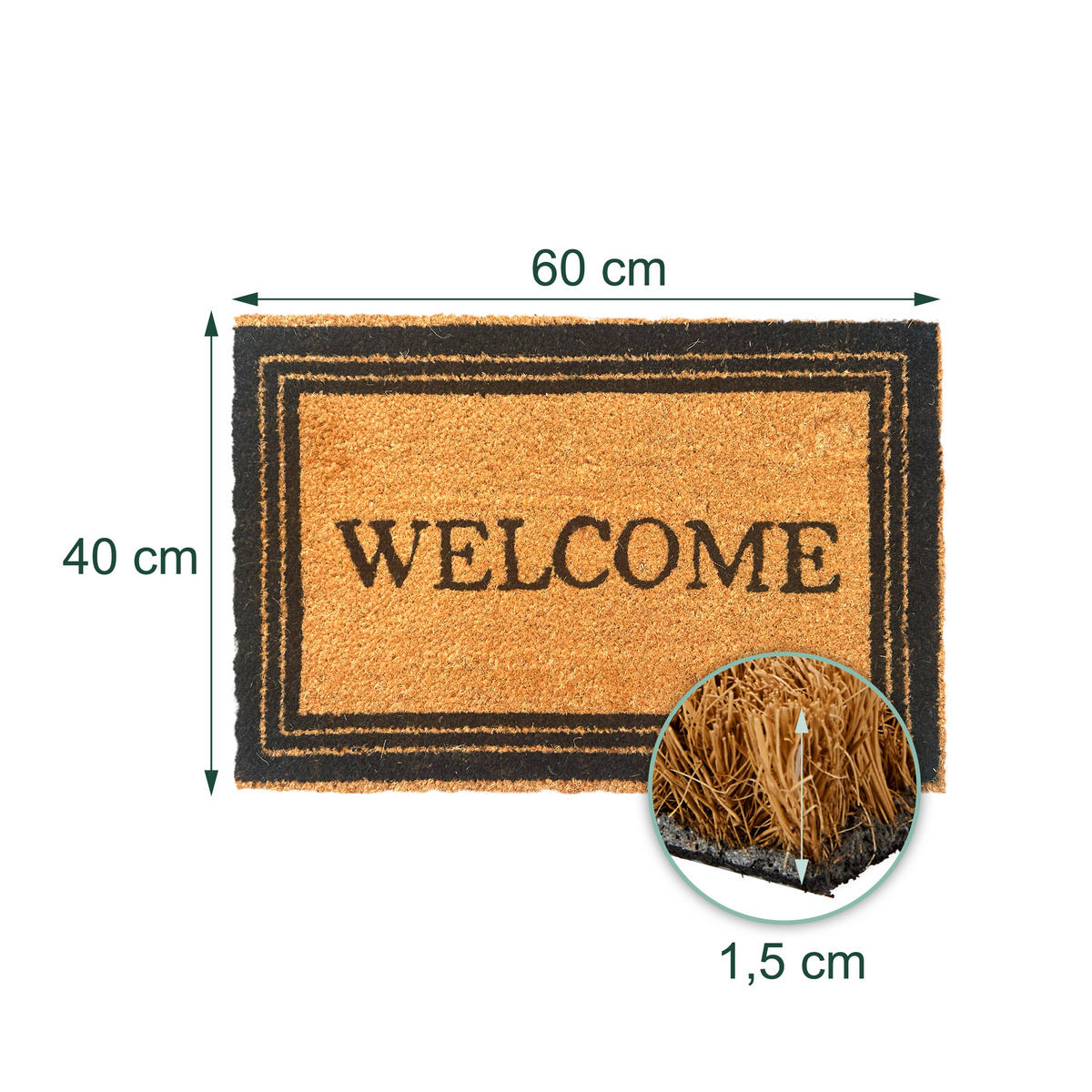 ROHOŽ - viacfarebná, textil/plast (60/40cm) - Relaxdays