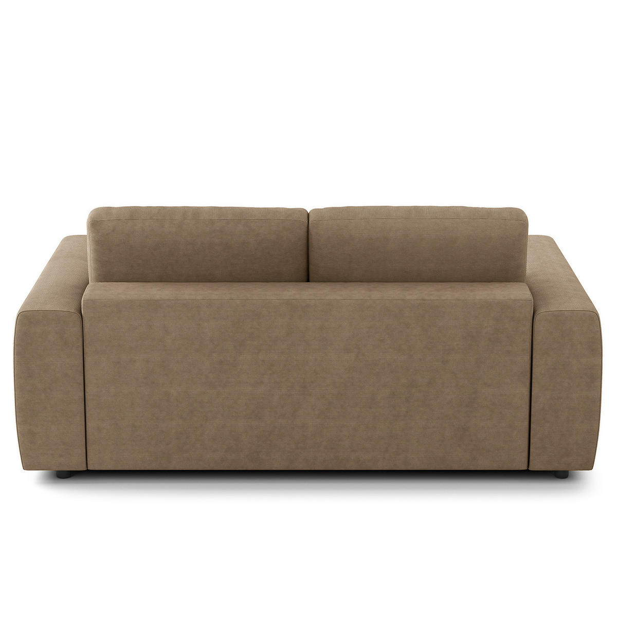 2-SITZER SOFA - Taupe/Schwarz, Kunststoff/Textil (182/80/117cm) - home24