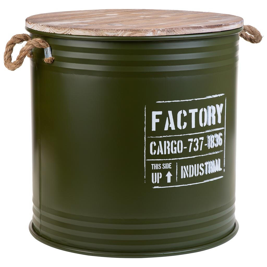 KORB aus Metall, grün, 50cm - Dunkelgrün, Metall (50/50/50cm) - Wanderlust