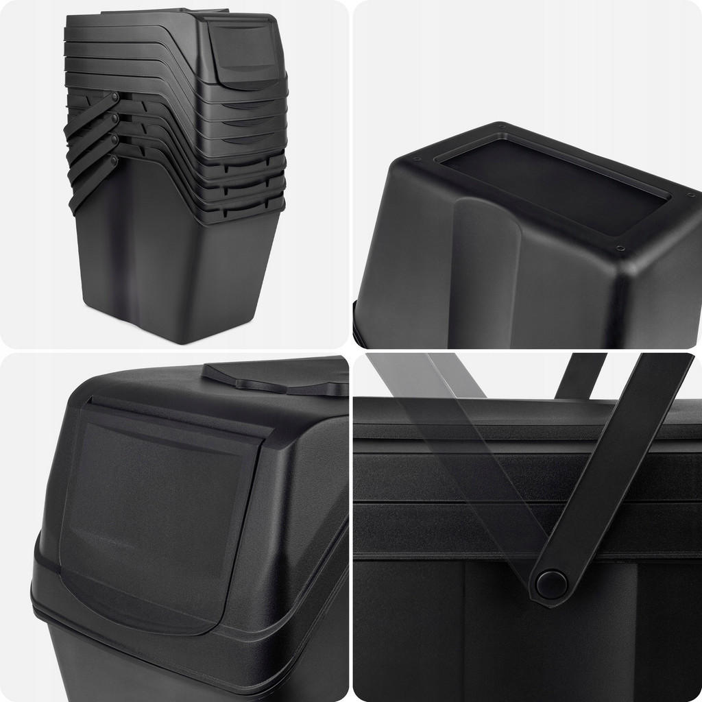 Thumbnail - Kadax Abfallbehälter, Schwarz, Kunststoff, 22x38 cm, Küchen, Küchenausstattung, Mülleimer