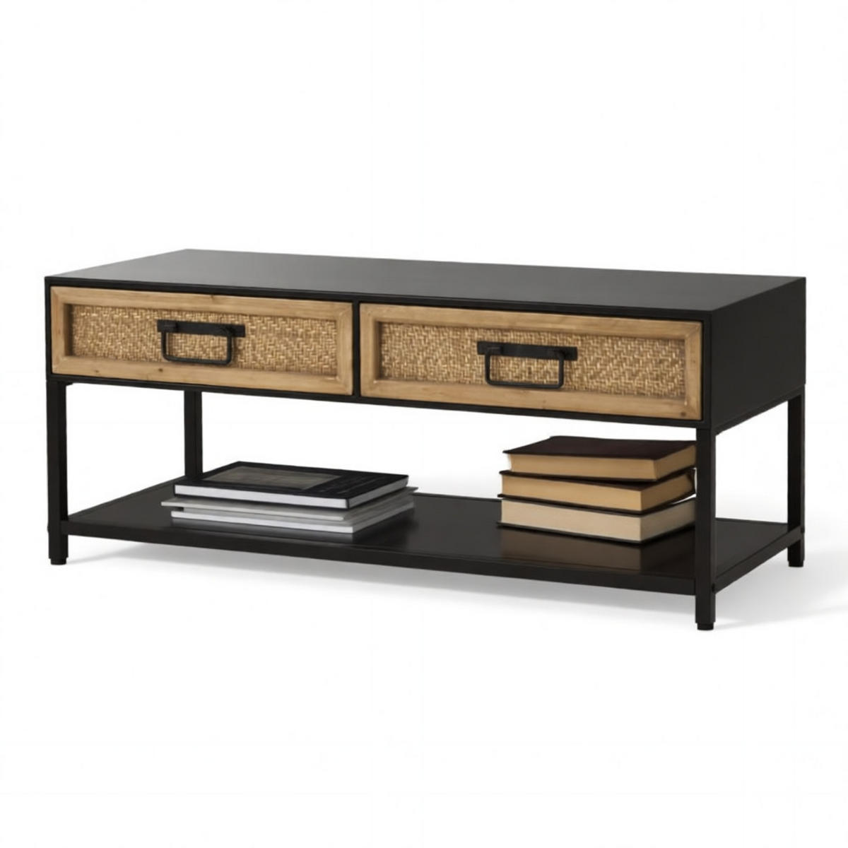 TV-LOWBOARD Hanoi, mehrfarbig, Eisen und MDF, 95 x 38 x 38 cm - Multicolor, Holzwerkstoff/Metall (95/38/38cm) - Mauro Ferretti