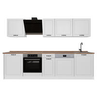 KUCHYNKA R-Line, Biely vidiecky dom/biely, 280 cm Goldkraft tammi työtaso - biela, kompozitné drevo (280/206.8/60cm) - Vicco