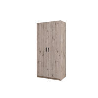 KLEIDERSCHRANK Eiche Wellington, Graphit 91/54/198 - Eichefarben/Graphitfarben, Holzwerkstoff (91/54/198cm) - RAUMHIRSCH FURNITURE