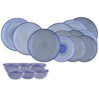 SERVICE Die Essentials - 18 Teile - Dunkelblau - Blau, Keramik (1/1/1cm) - Björn