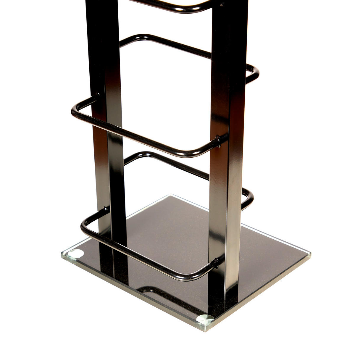 CD STÄNDER LOUNGE TOWER 92 Aluminium / Glas, für 85 CDs schwarz - Schwarz, Metall (20/92/12cm) - DESIGN DELIGHTS