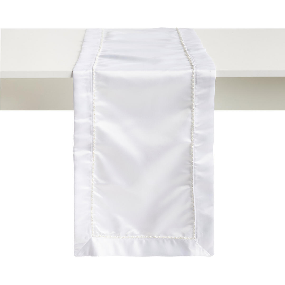 TISCHLÄUFER Alvio - Weiß, Textil (180/35/1cm) - home&you
