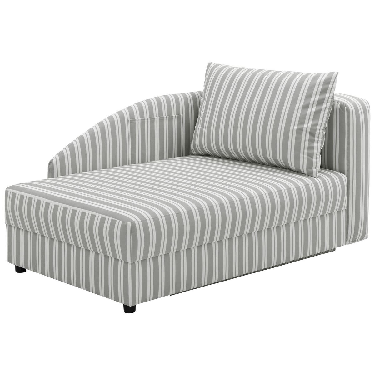 RECAMIERE Armlehne rechts Kalila Flachgewebe hellgrau - Hellgrau, Kunststoff (154/86/93cm) - 58aufmkessel