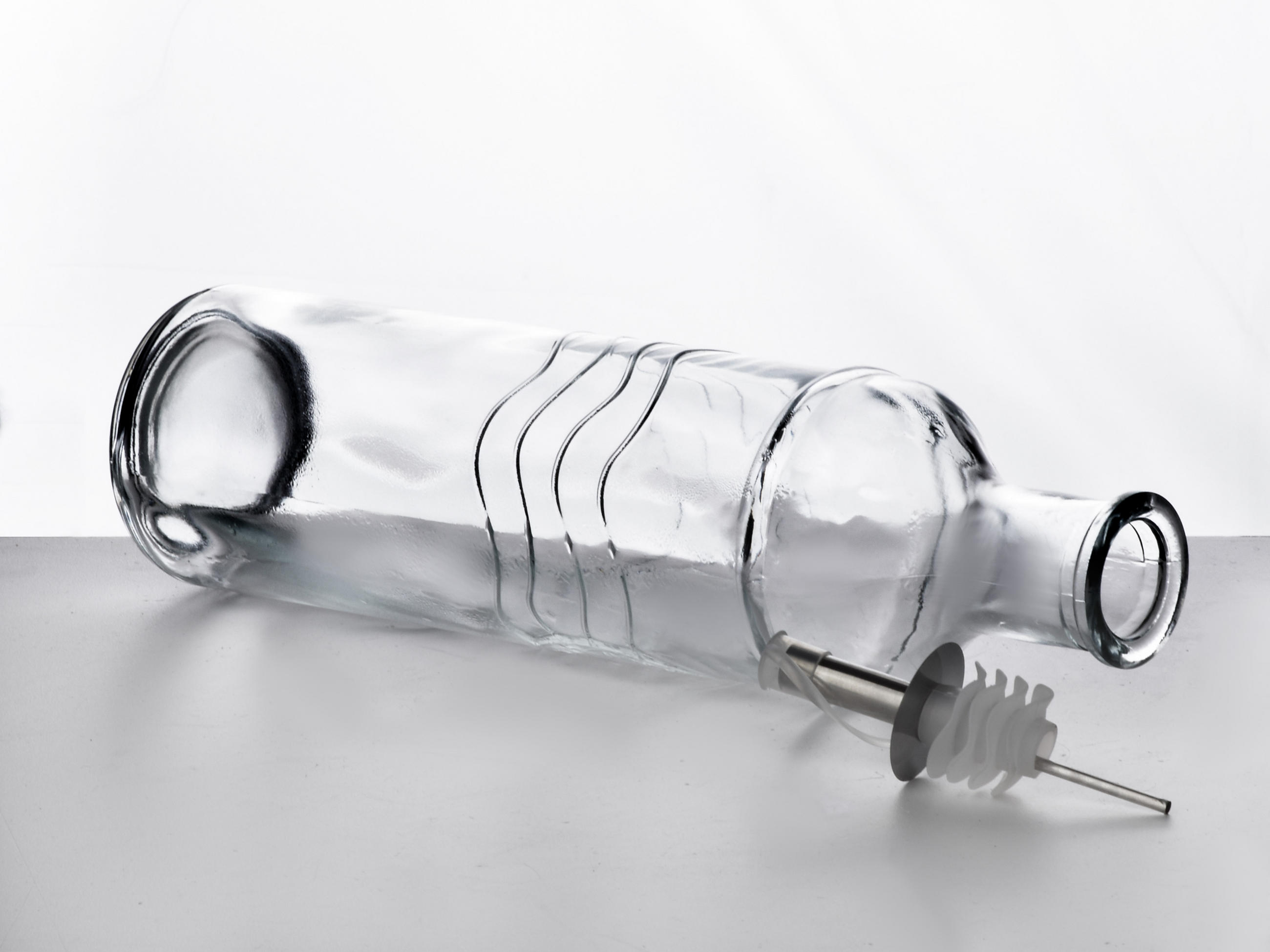 ÖLFLASCHE / Essigflasche basic - Transparent, Glas (6.5/27.5/6.5cm) - Mondex