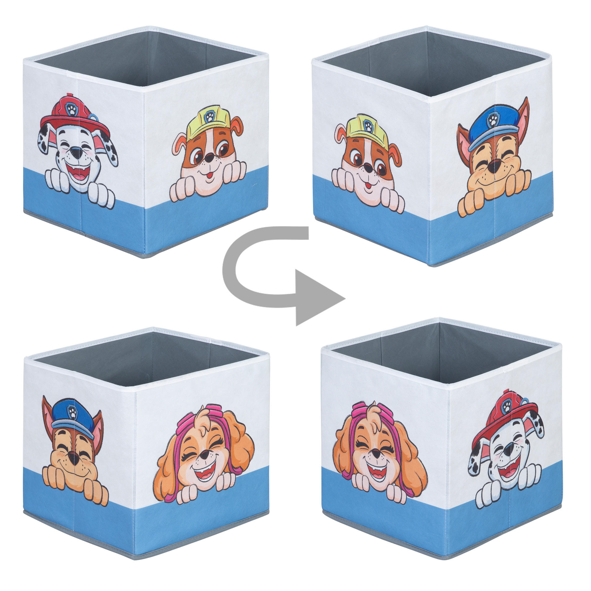 AUFBEWAHRUNGSBOX-SET 2 -teilig Paw Patrol - Blau, Kunststoff (27/27cm) - Roba