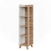 BADREGAL Karen Sonoma/Weiß 30 x 128 cm mit 4 Fächern - Weiß/Sonoma Eiche, Holzwerkstoff (30/128/35cm) - Vicco