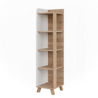 BADREGAL Karen Sonoma/Weiß 30 x 128 cm mit 4 Fächern - Weiß/Sonoma Eiche, Holzwerkstoff (30/128/35cm) - Vicco
