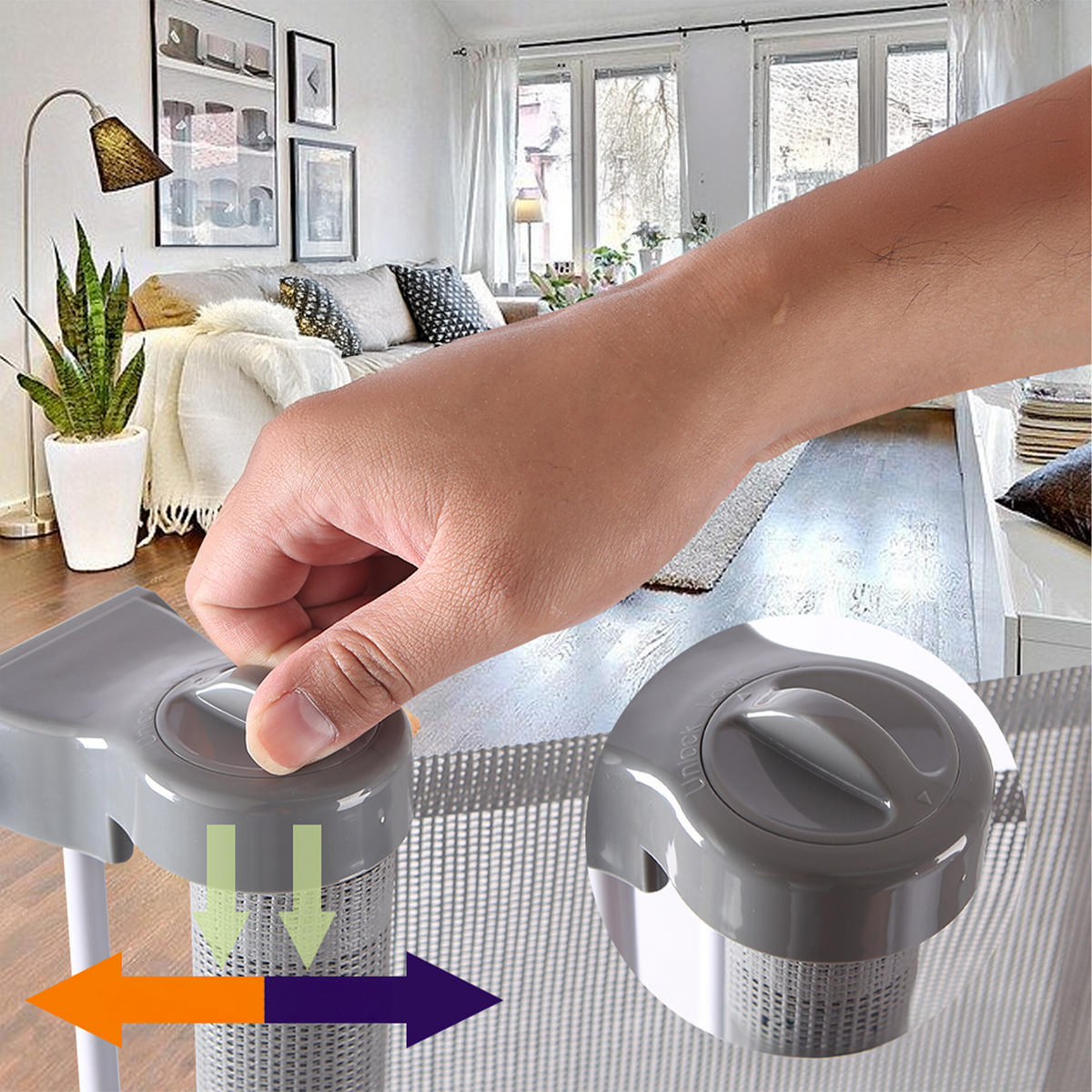 TÜRSCHUTZGITTER - Grau, Kunststoff/Metall (150/1cm) - Relaxdays