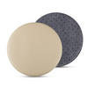 STUHLKISSEN 2er Pack ⌀ 38cm taupe Lederimitat mit Antirutsch - Taupe, Textil (38/38/1cm) - Bestlivings
