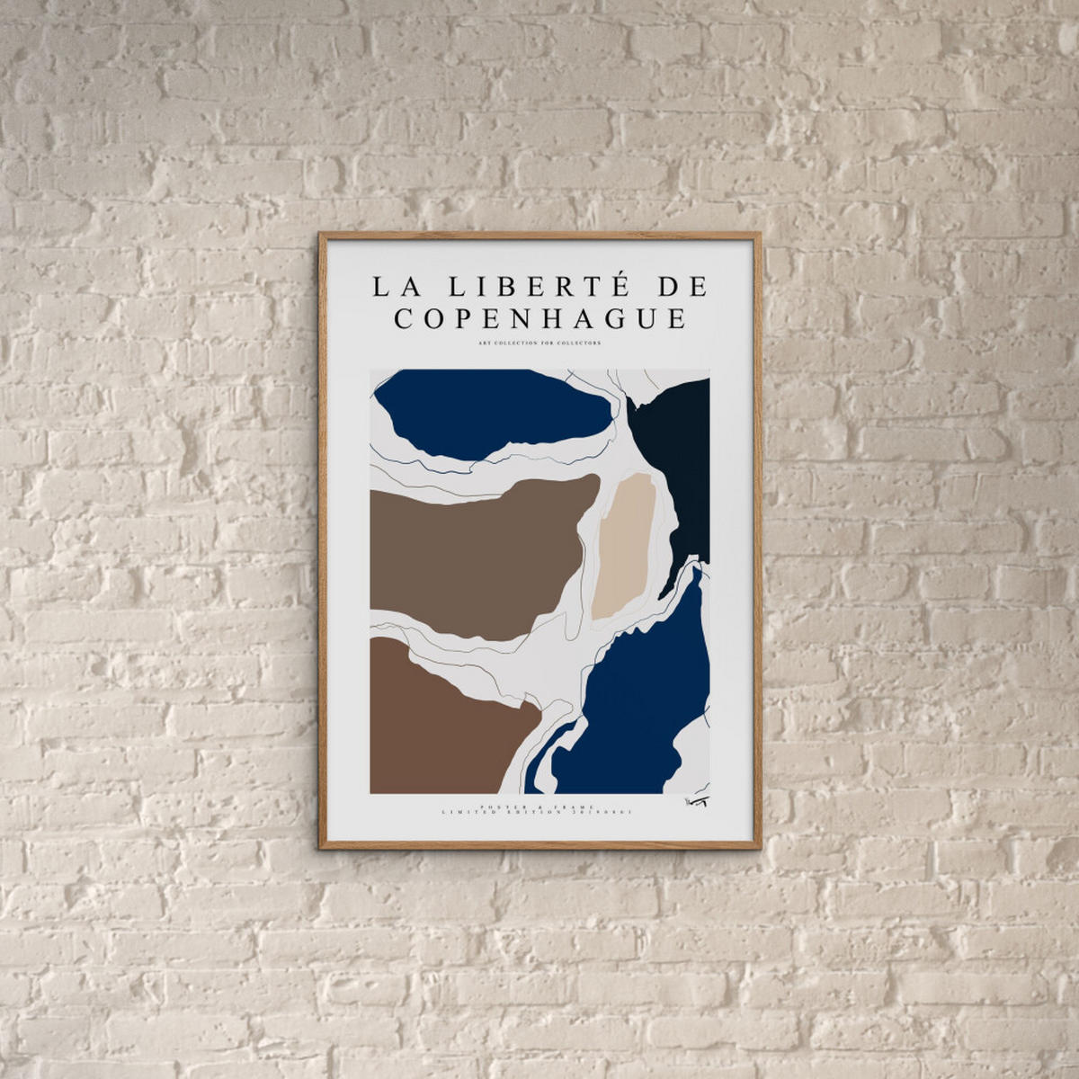 POSTER mit Rahmen Poster & Frame - Collection - La Liberté De Copenhague - 2019 002 - Eichefarben/Multicolor, Holz/Papier (50/70cm) - Poster&Frame