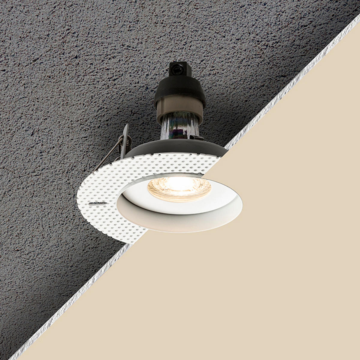 EINBAULEUCHTE BRAN Weiß 15 W IP65 - Weiß, Metall (125/125/12cm) - Rendl