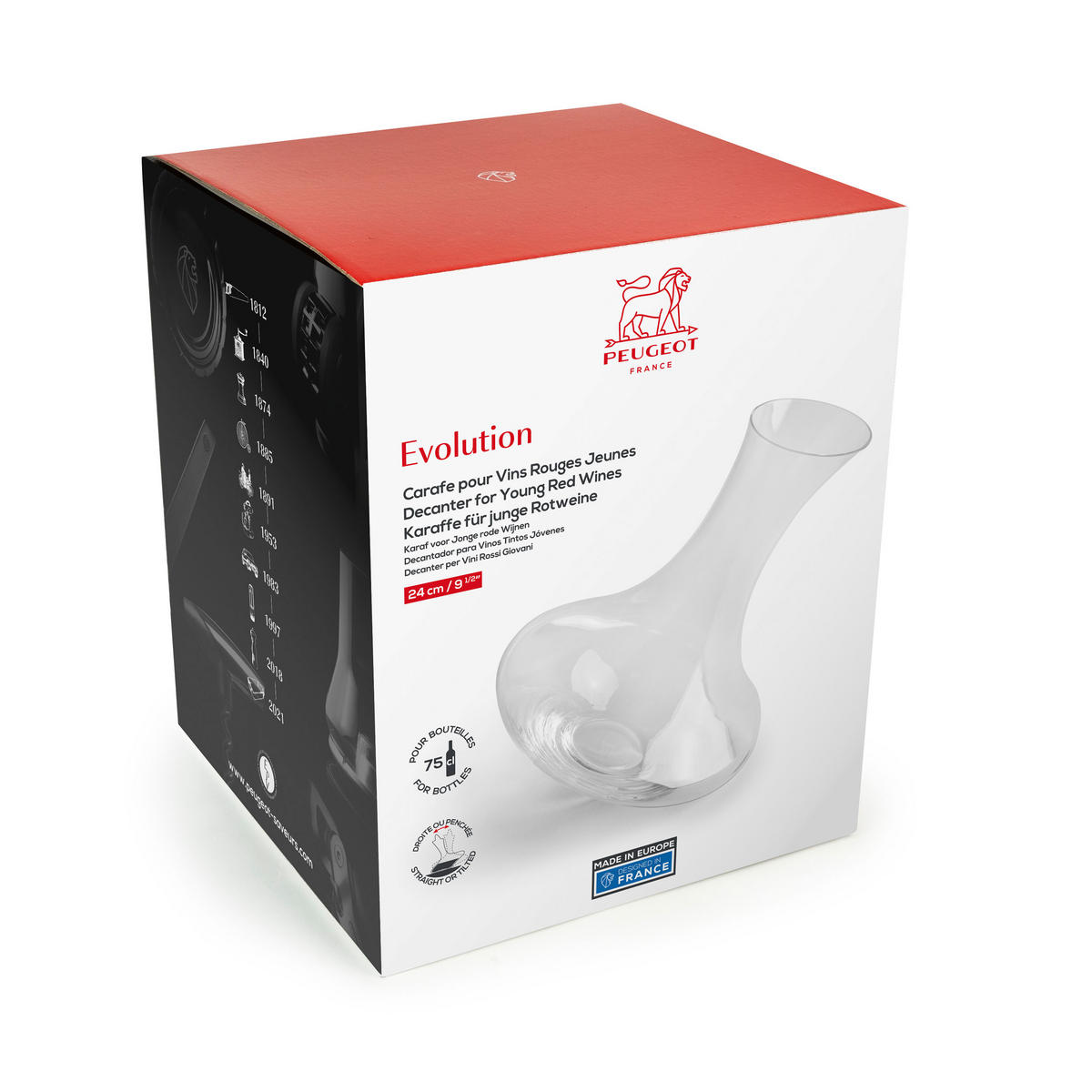 DEKANTER Evolution 750ml Glas - Transparent, Glas (0.8L) - PEUGEOT