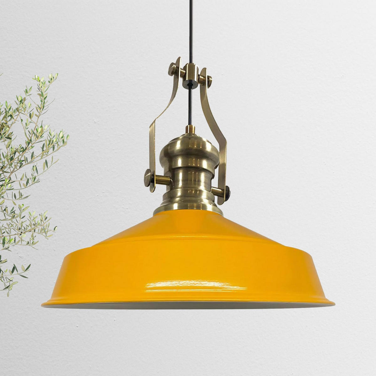HÄNGELAMPE Neo-Asletl 40/39 cm - Gelb, Metall (40/39cm) - Bamyum