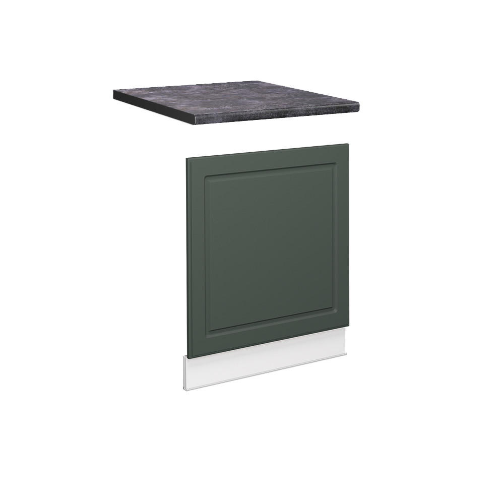 FRONTBLENDE Fame-Line Grün-Gold Landhaus 60 cm, AP Anthrazit - Weiß/Grün, Holzwerkstoff (60/67.4/1.6cm) - Vicco