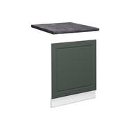 FRONTBLENDE Fame-Line Grün-Gold Landhaus 60 cm, AP Anthrazit - Weiß/Grün, Holzwerkstoff (60/67.4/1.6cm) - Vicco