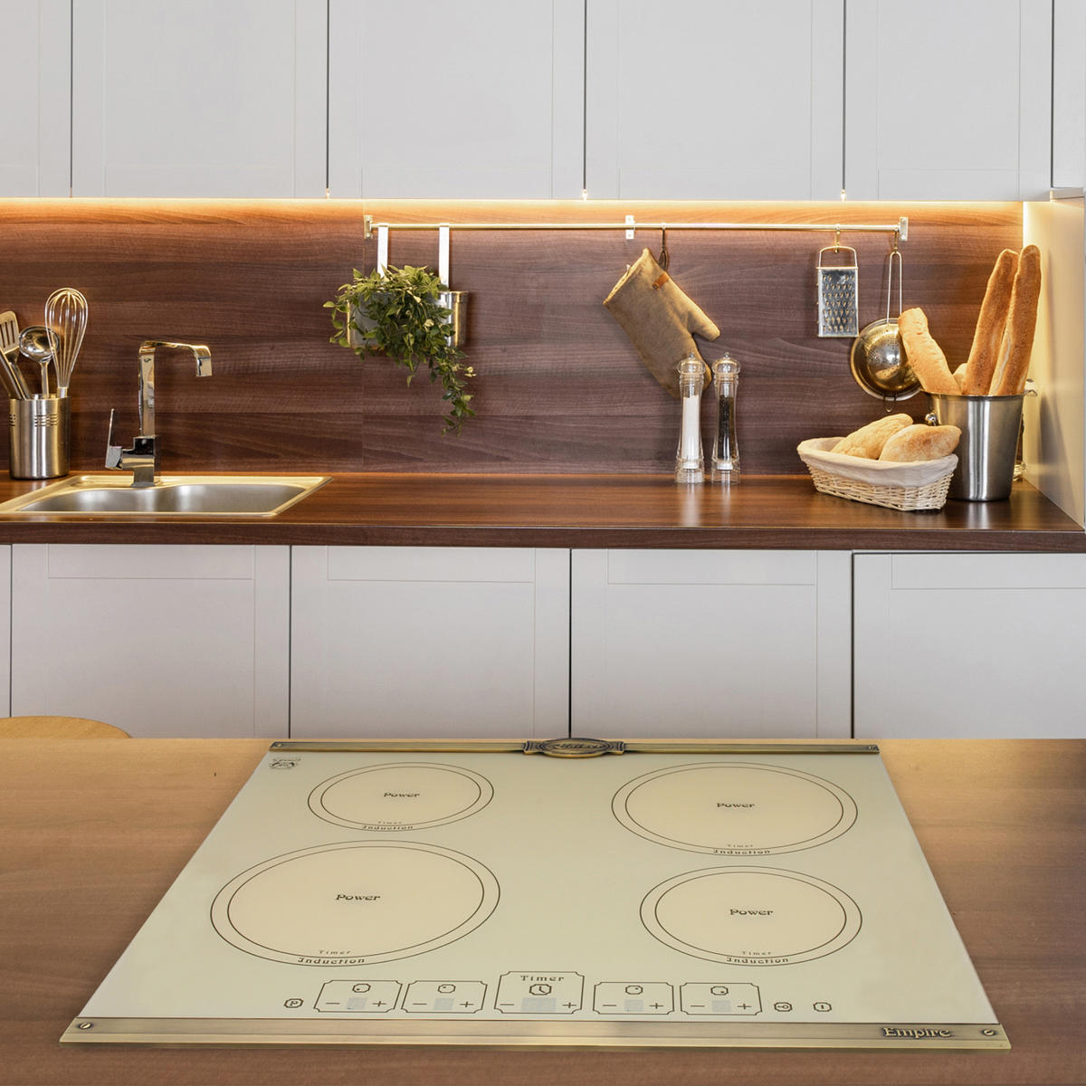 INDUKTIONSKOCHFELD - Beige, Keramik (59/5.5/52cm) - Kaiser Küchengeräte