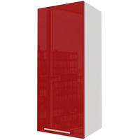 HÄNGESCHRANK Brerra W4/40 Weiß / RAL 3002 karminrot Hochglanz 40 / 32,5 / 96cm - Rot/Weiß, Holz/Holzwerkstoff (40/96/32.5cm) - Feldmann-Wohnen