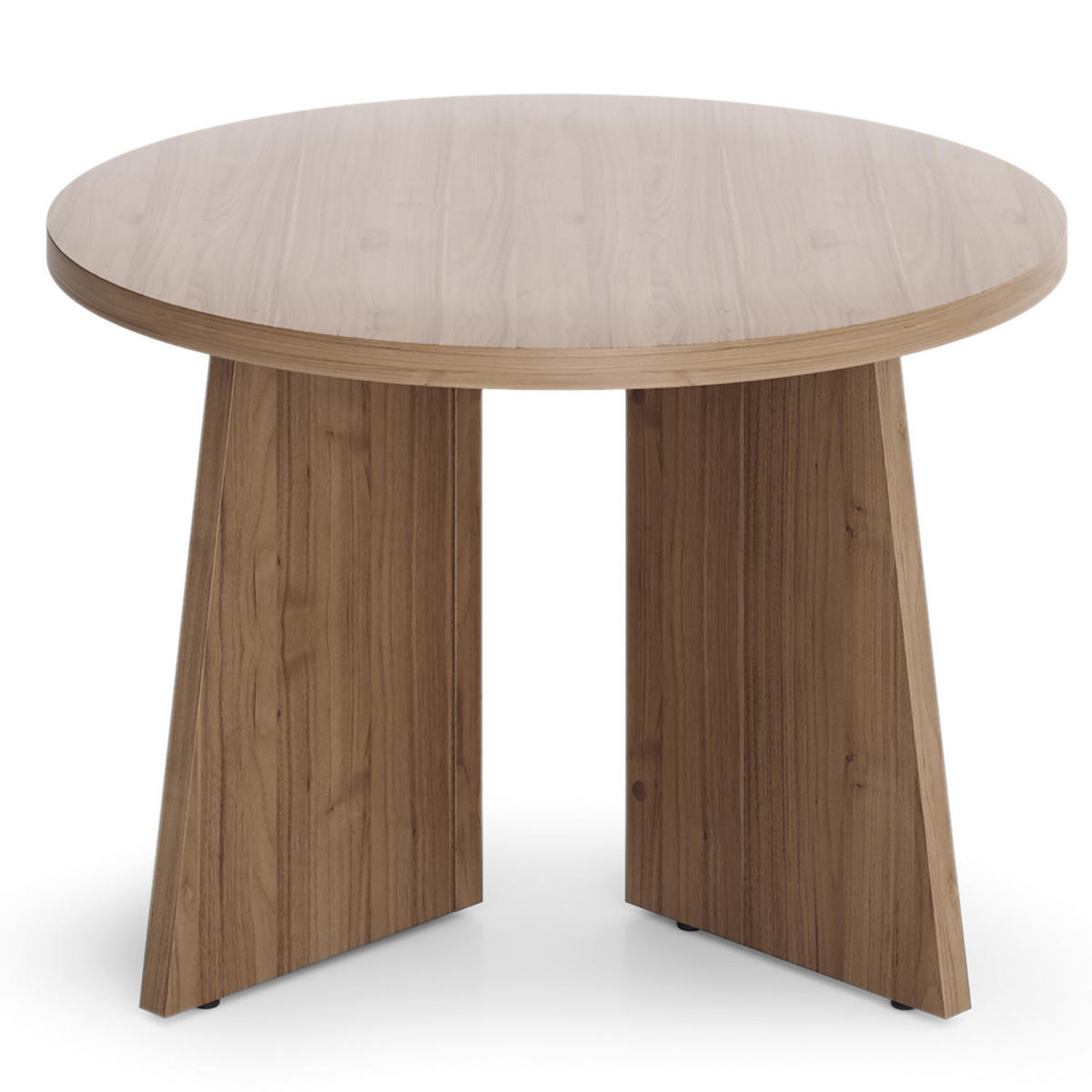 KONFERENČNÍ STOLEK Aurora 58 cm, kulatý stolek do obývacího pokoje s moderním designem, ořech - ořechová, kompozitní dřevo (58/58/40cm) - Beautysofa