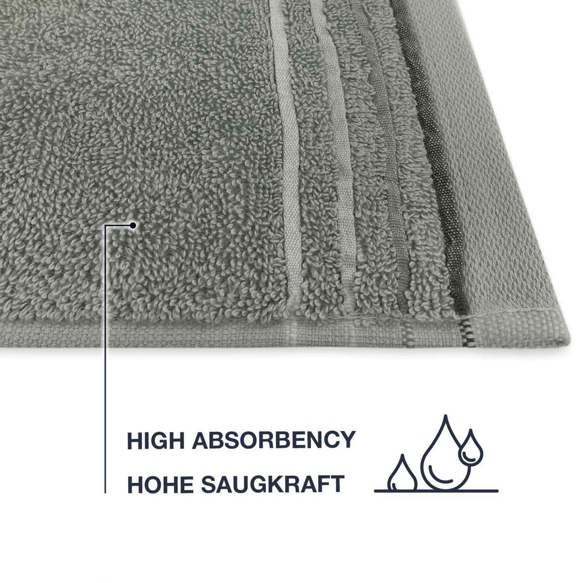 DUSCHTUCH JASMINA WEICH - Grau, Textil (70/140cm) - WohnDirect