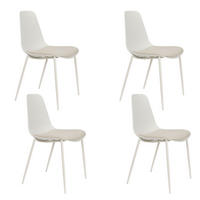 ESSZIMMERSTUHL Jeffrey Weiß - 4 er Set - Weiß, Kunststoff (49/88/48.5cm) - Housecraft Living