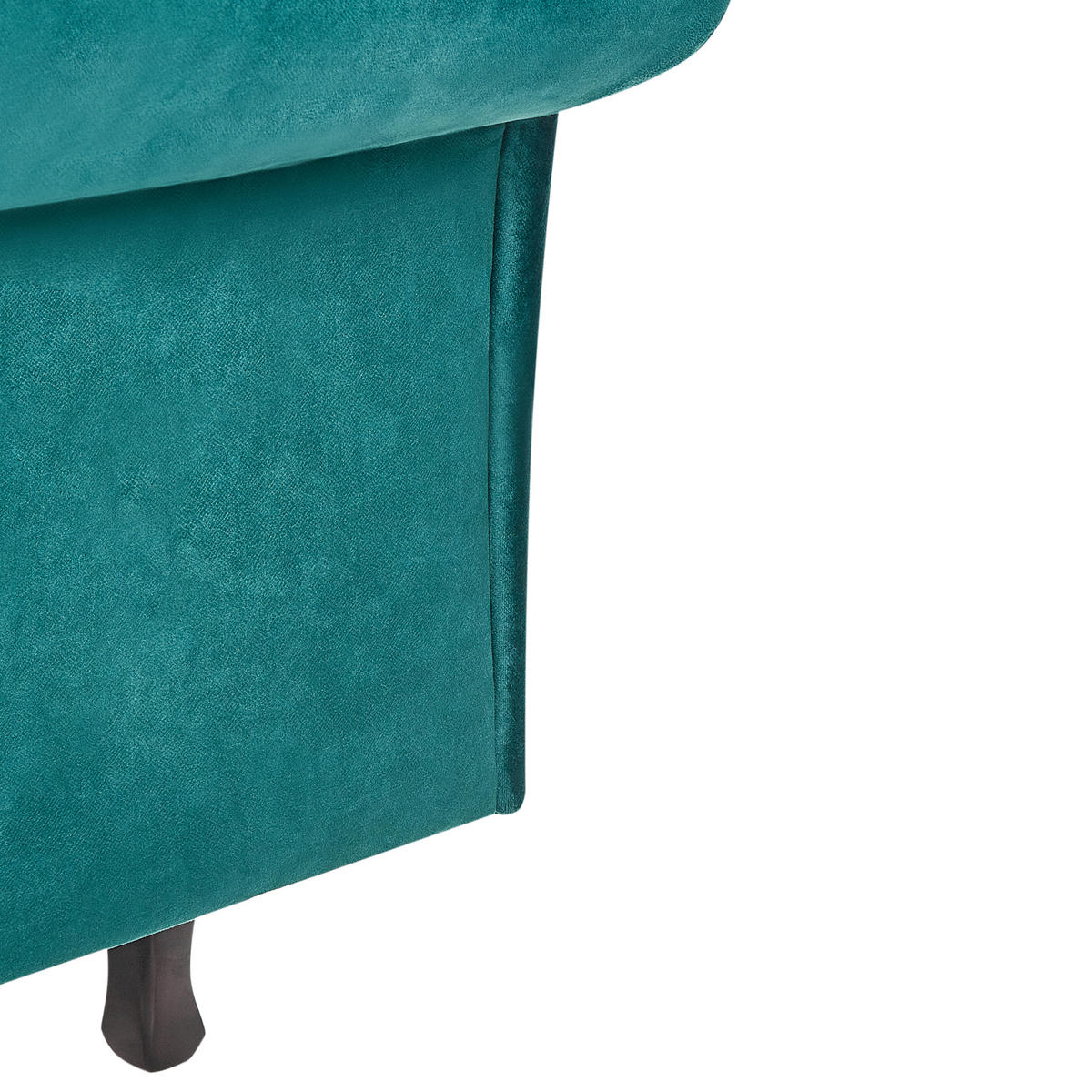 ČALOUNĚNÉ LEHÁTKO CHAISE LONGUE LEVOSTRANNÉ Sametová látka Smaragdově zelené s polštářem Lattes II - smaragdově zelená/zelená barva, textil (192/81/59cm) - Beliani