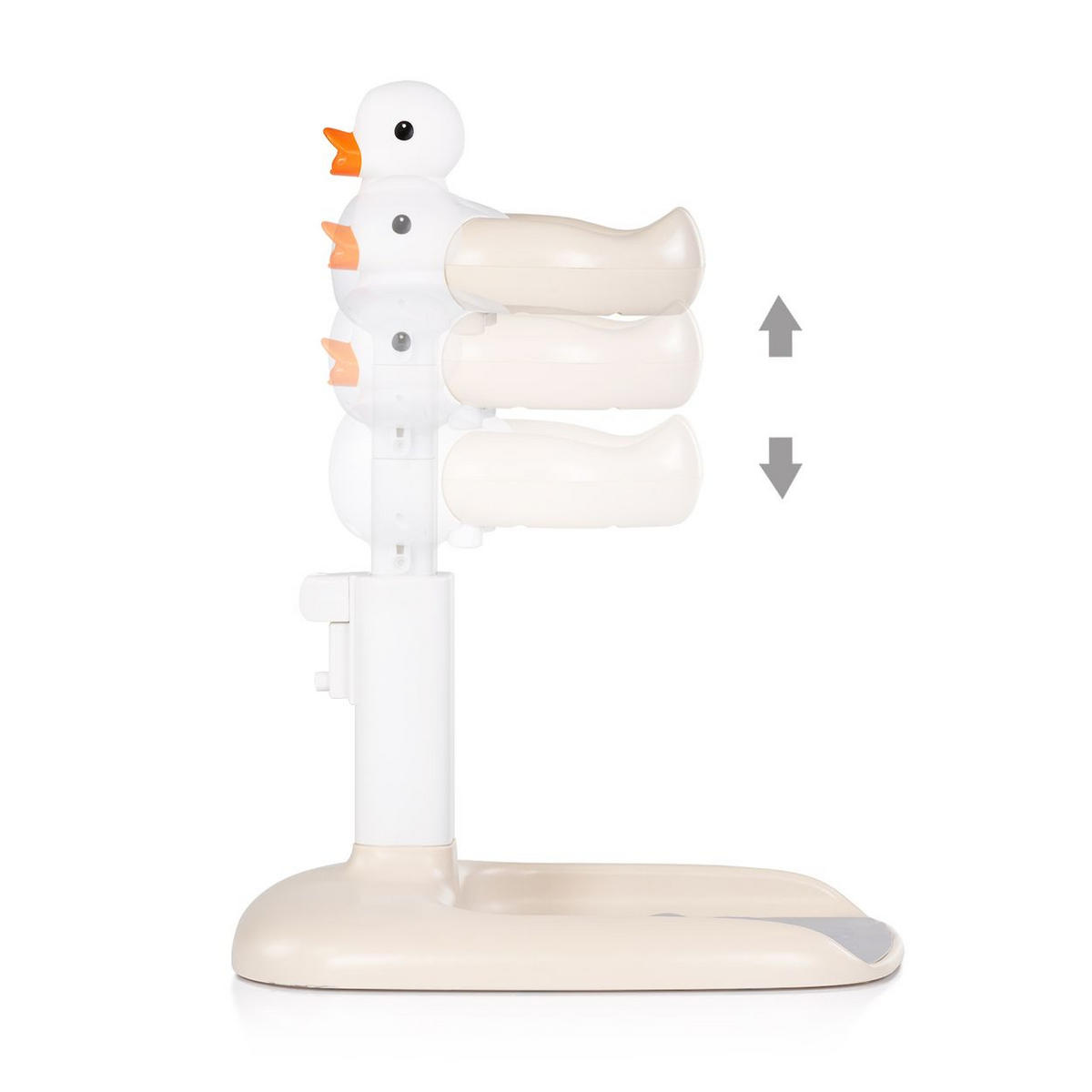 KINDERDUSCHSTÄNDER Duck beige höhenverstellbar, rutschfester Standfuß, ab 12 Monate, bis 30 kg - Beige, Kunststoff (40/43cm) - Chipolino