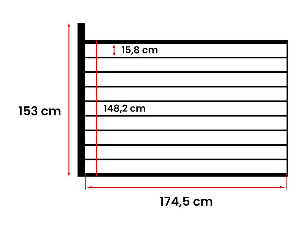 ZAUN - 176cm x 2cm - Verbundwerkstoff - anthrazitgrau, naturfarben dunkel - PALIZO - Anthrazit, Holzwerkstoff (176/148cm) - Vente-Unique