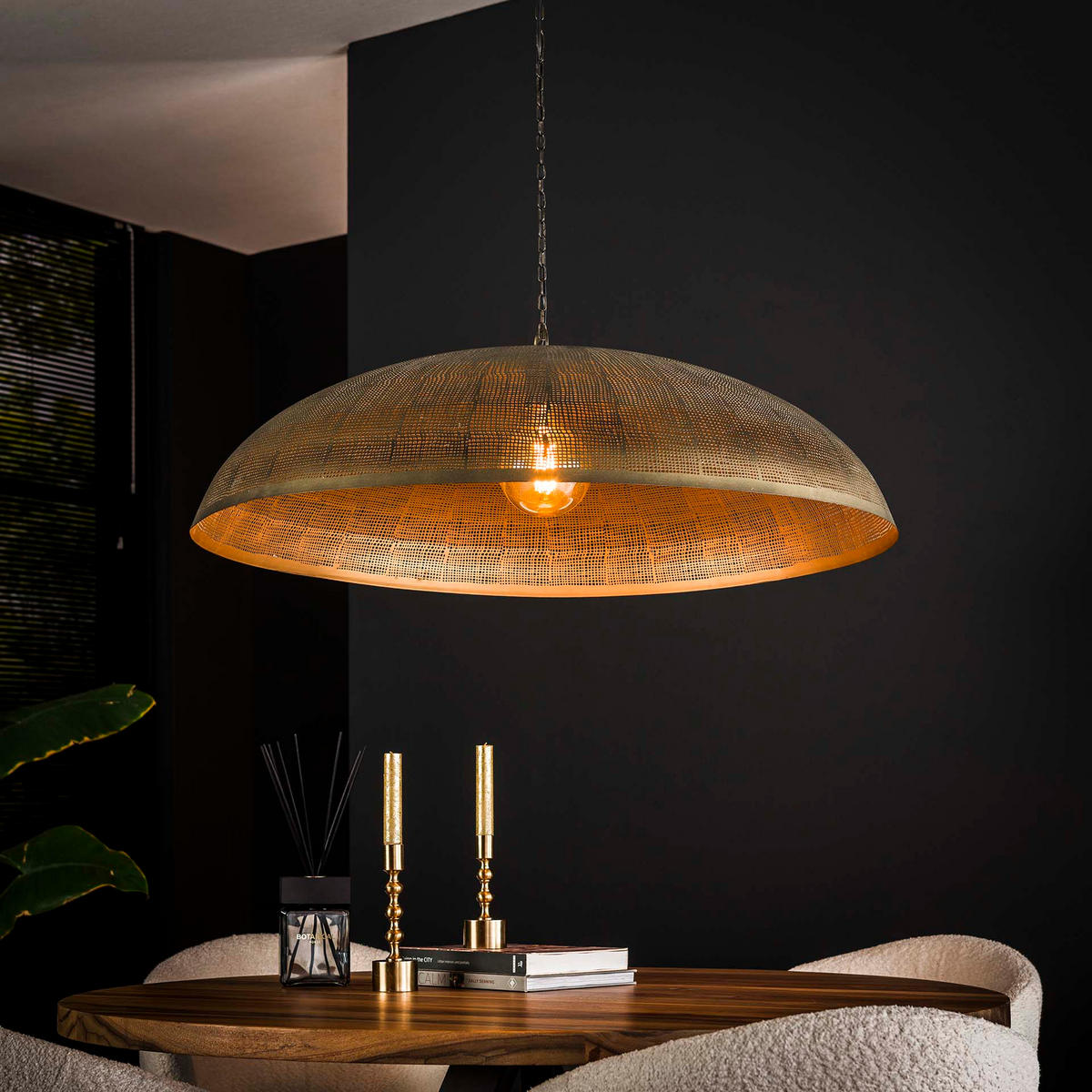HÄNGELEUCHTE Cosmic Bronze 92/92/ 150 cm - Bronzefarben, Metall (92/92/150cm) - Hoyz Collection