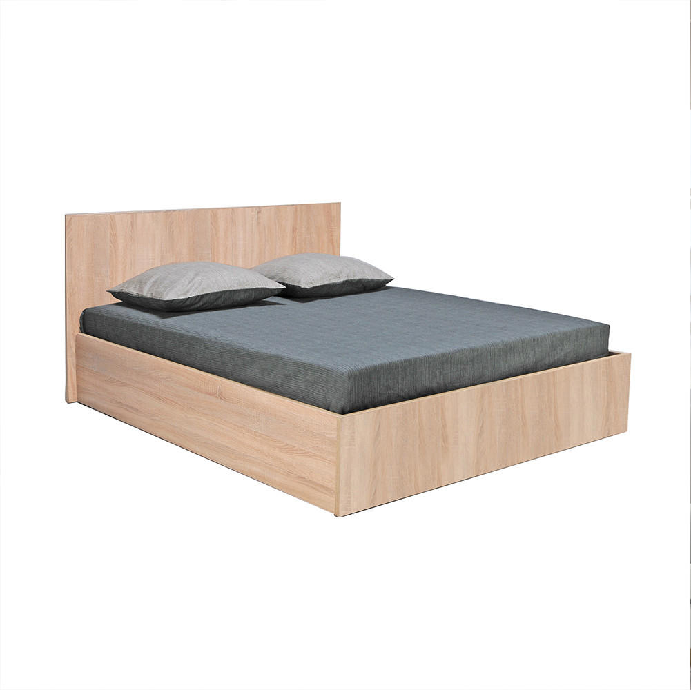 BETTKASTEN MADRID mit Lattenrost/ Bett 160x200 - Eiche gebleicht Dekor - Eichefarben, Holz/Holzwerkstoff (160/200cm) - Weber Industries
