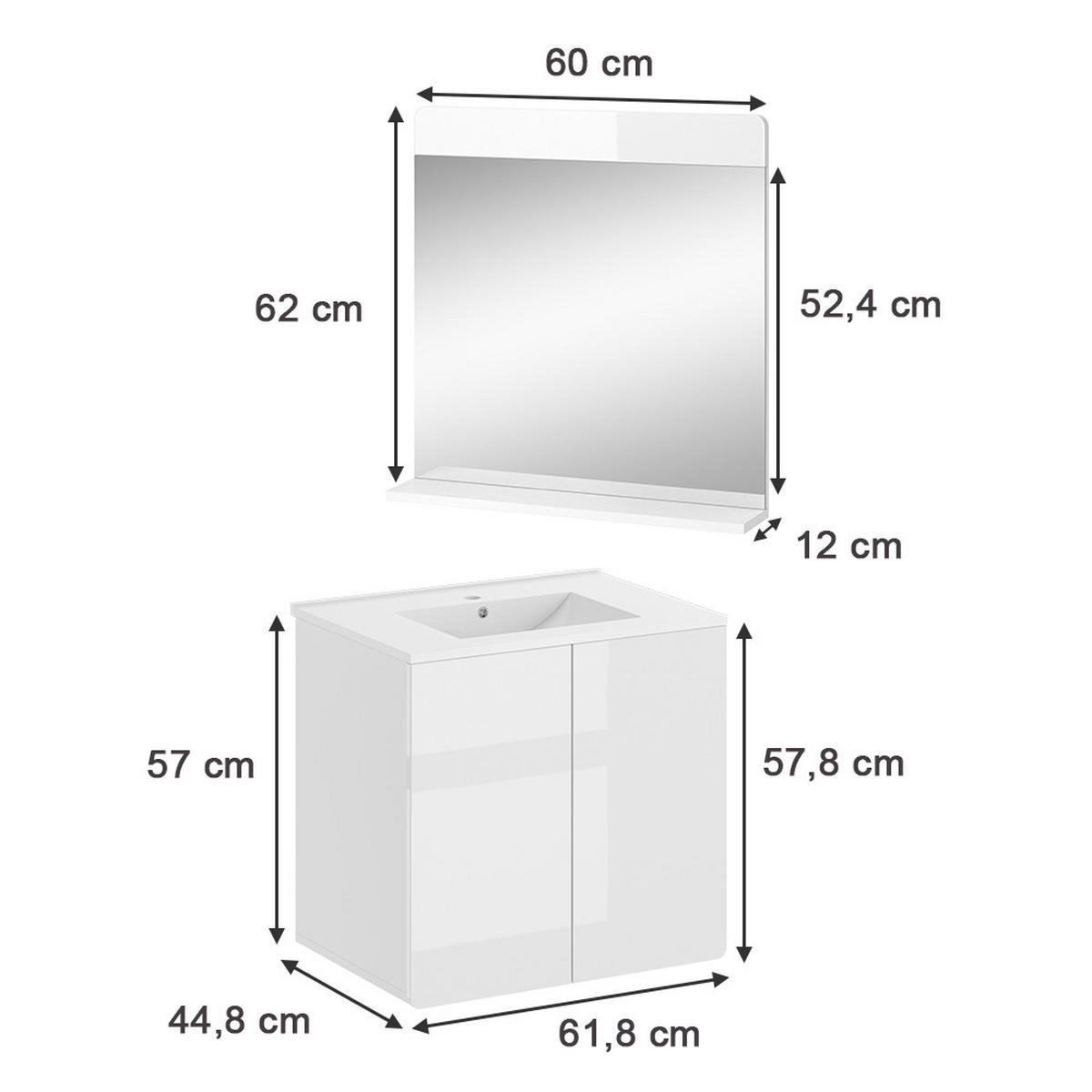 Weiß, Holzwerkstoff (61.8/57.8/44.8cm) - Vicco
