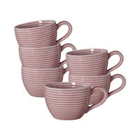 ESPRESSOTASSEN Beat Color Glaze Altrosa 0,11 l 6er Set - Dunkelrosa, Keramik (0.11L) - Seltmann Weiden