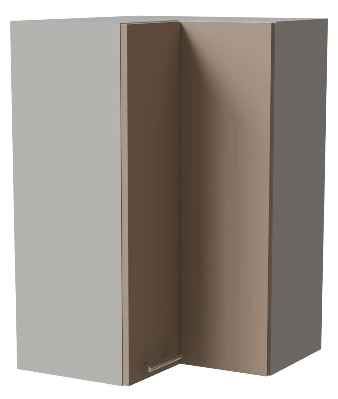Feldmann-Wohnen Eckhängeschrank Graubraun, Grau 60x96x60 cm